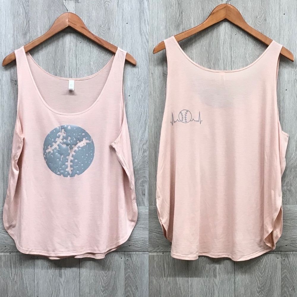 Distressed Baseball/Softball Loose Fit Tank BB285
